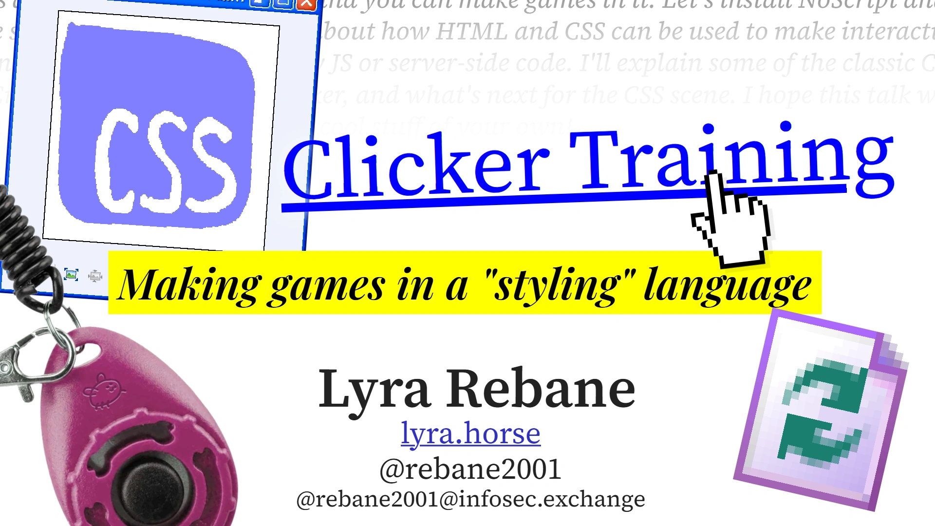 Fahrplan__event__banner_image_alt CSS Clicker Training: Making games in a "styling" language